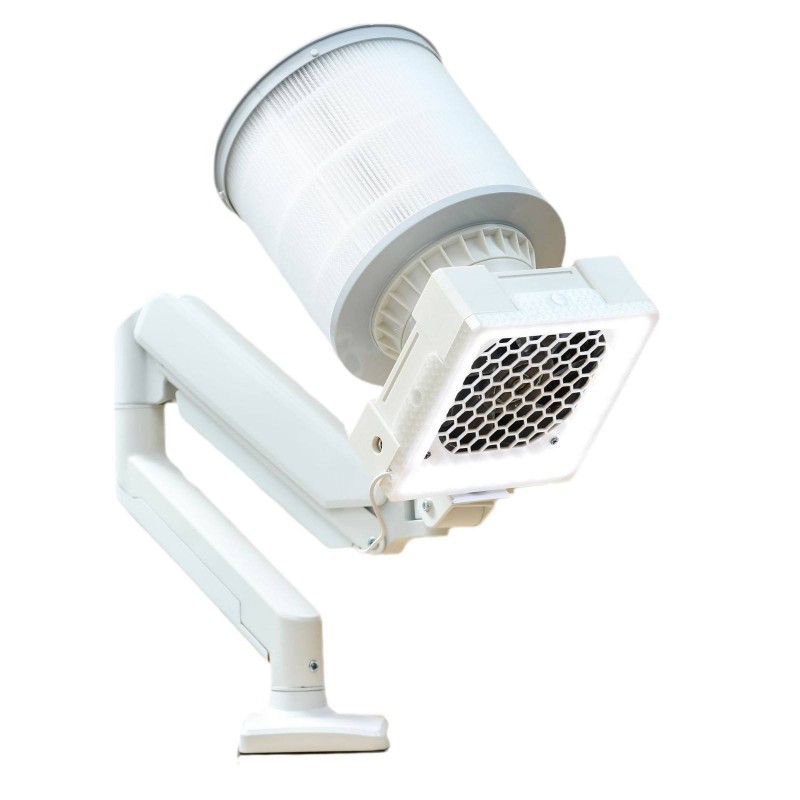 Coletor de pó dobrável para unhas de mesa