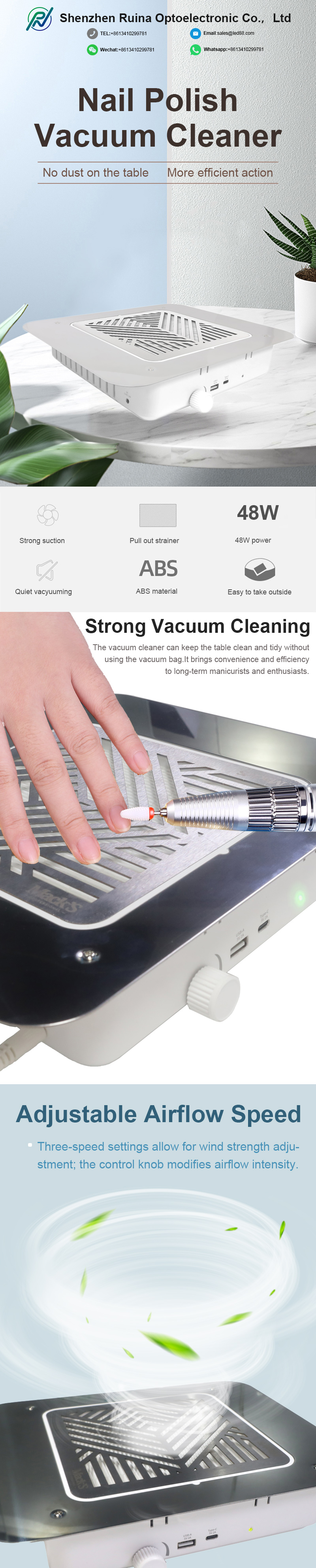 Quiet Vacuum Cleaner with Replaceable Filter